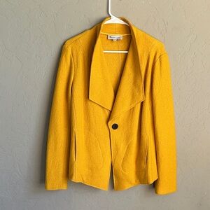 Elliott Lauren mustard yellow wool blend blazer size 10‎ Vintage